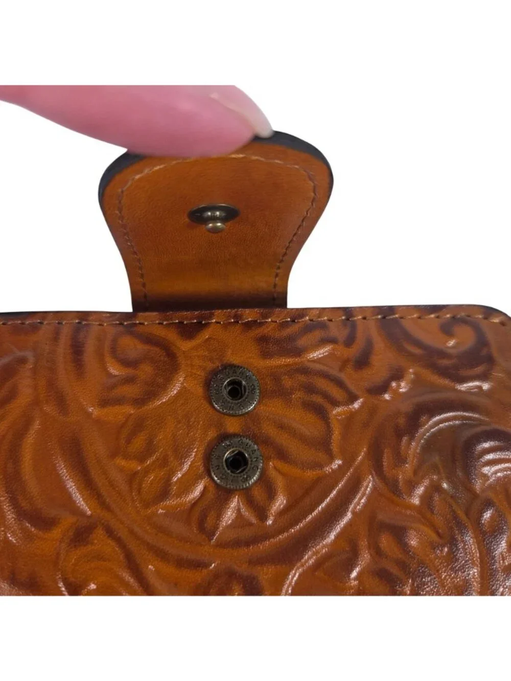 Patricia Nash Burnished Leather Embossed Iberia Wallet W/ RFID Protection
